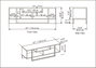 Hanah Home Asal 120 Soporte para TV Dorado y Blanco